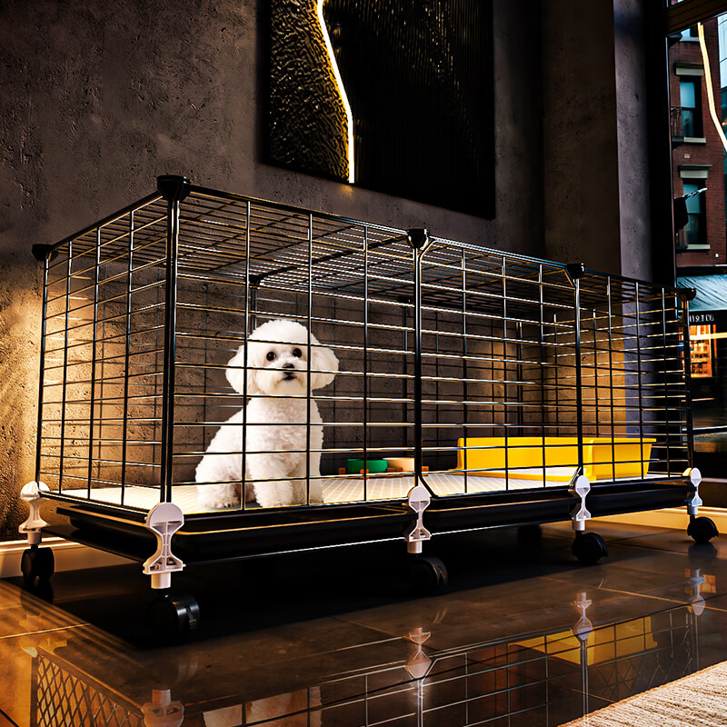 蔻丝狗笼子小型犬带厕所家用加粗加密宠物幼犬狗狗笼子围栏柯基泰迪