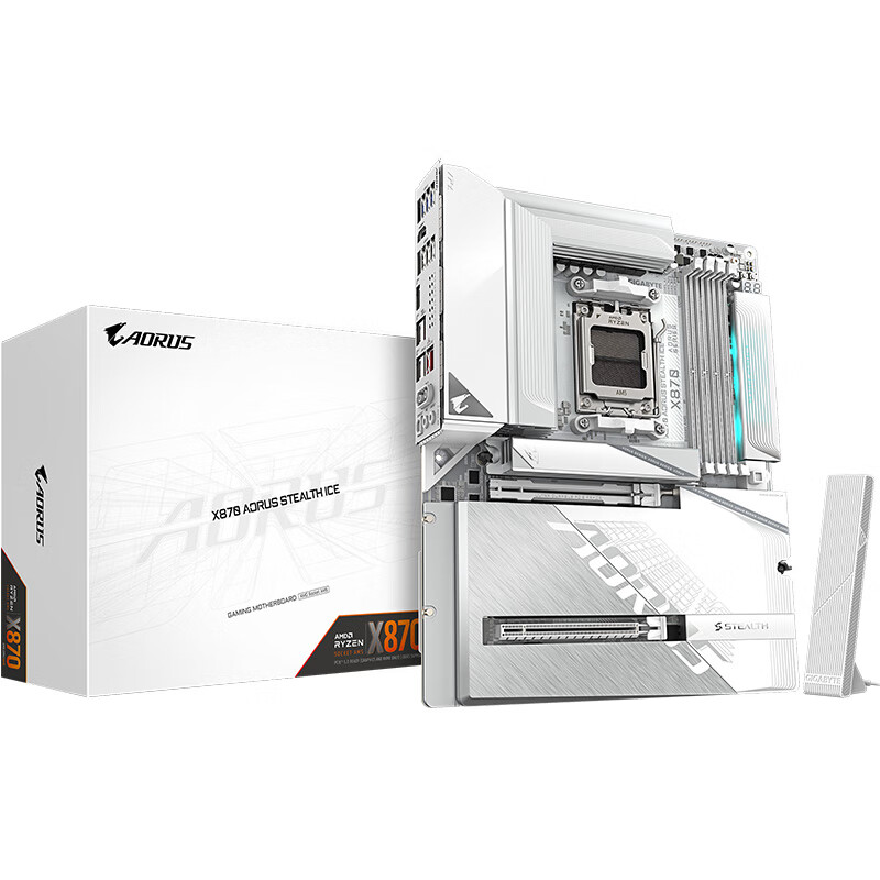 技嘉 冰雕X870 AORUS STEALTH ICE WIFI7背插DDR5 图 5