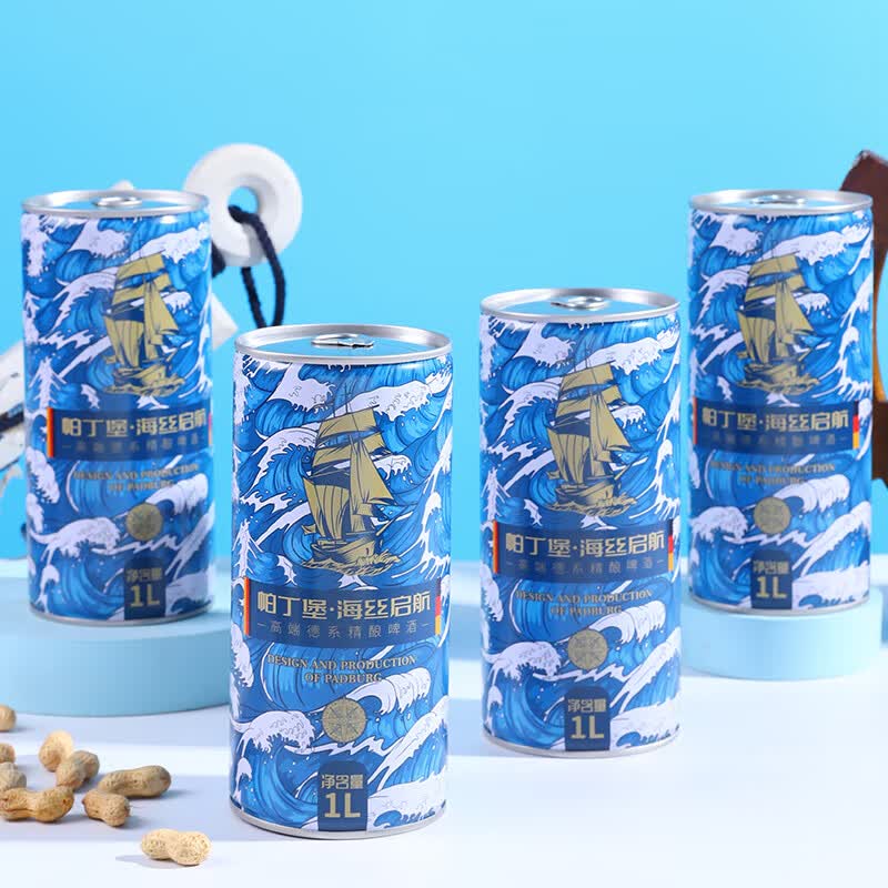 帕丁堡精酿啤酒整箱德式原浆啤酒1L*12大桶扎啤白啤小麦精酿桶装 13°P进阶款精酿 1000mL 4桶