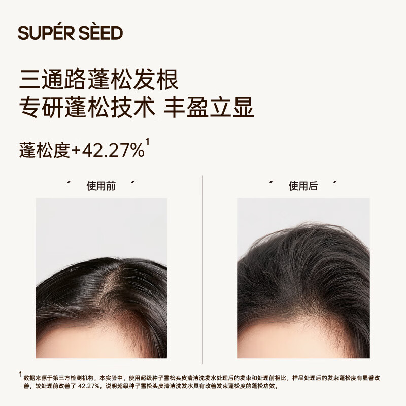 超级种子洗发水雪松清洁头皮洗发露男女控油蓬松洗发液无硅油洗发膏 雪松洗发水300g1瓶