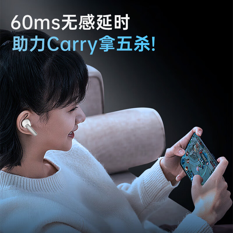 WIWU【2025新款ENC降噪】主动入耳式真无线蓝牙耳机通话降噪HIFi音质长续航适用苹果安卓小米华为 【冰川白】四唛ENC降噪|13mm动圈