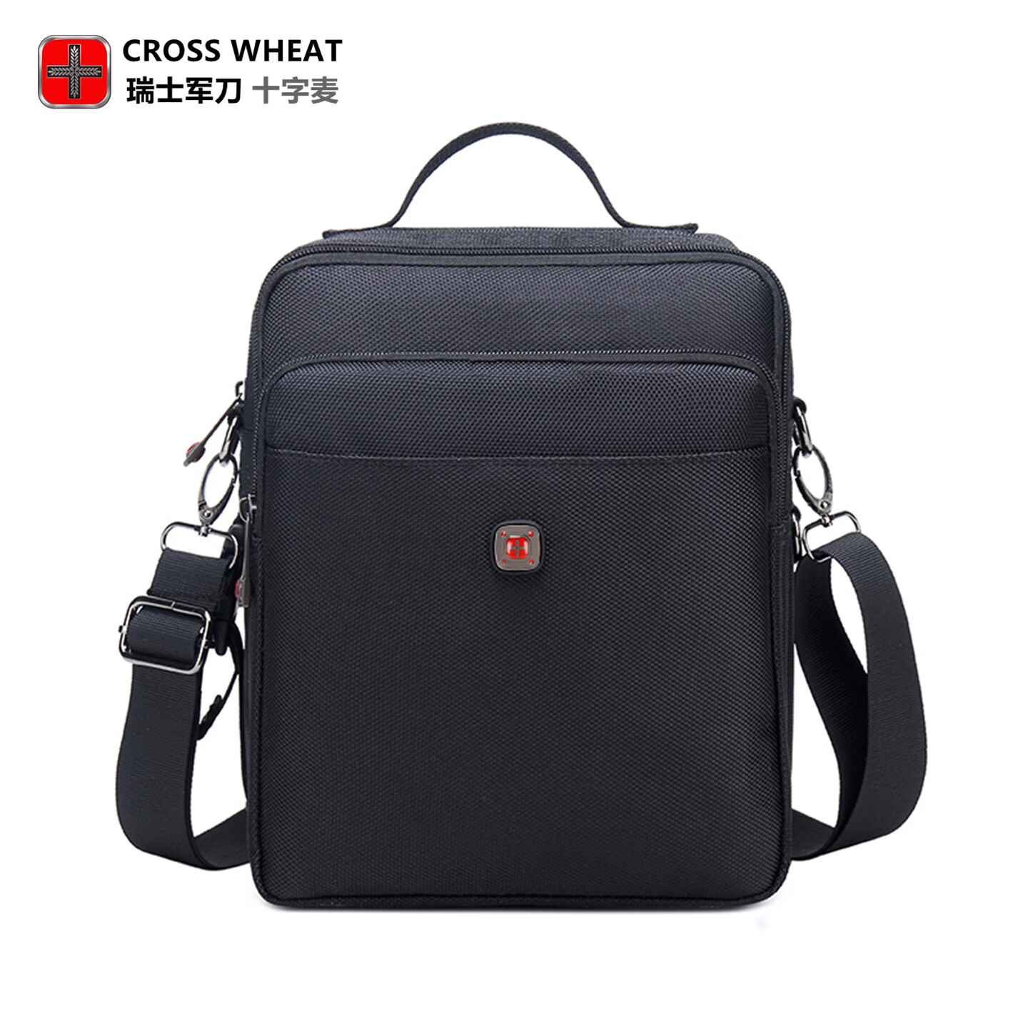 CROSS WHEAT瑞士背包男士休闲手机包多层单肩包迷你斜挎小方包牛津布皮带腰包 XL特大号配肩带可手提(高27宽22厚10cm)