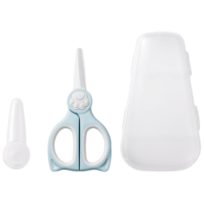 葆氏寶寶嬰兒輔食陶瓷剪便攜外出家用廚房食品級兒童食物剪ad剪收納盒