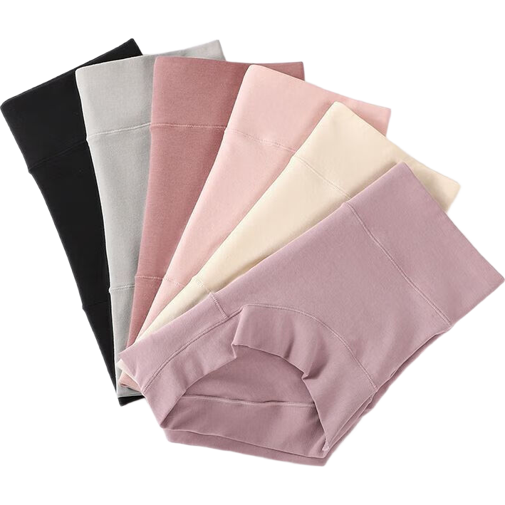 【红豆制造商】纯棉女士内裤高腰收腹内衣大码提臀三角短裤套装 【肤色+浅粉+烟紫】 3条 L 【建议95-120斤】