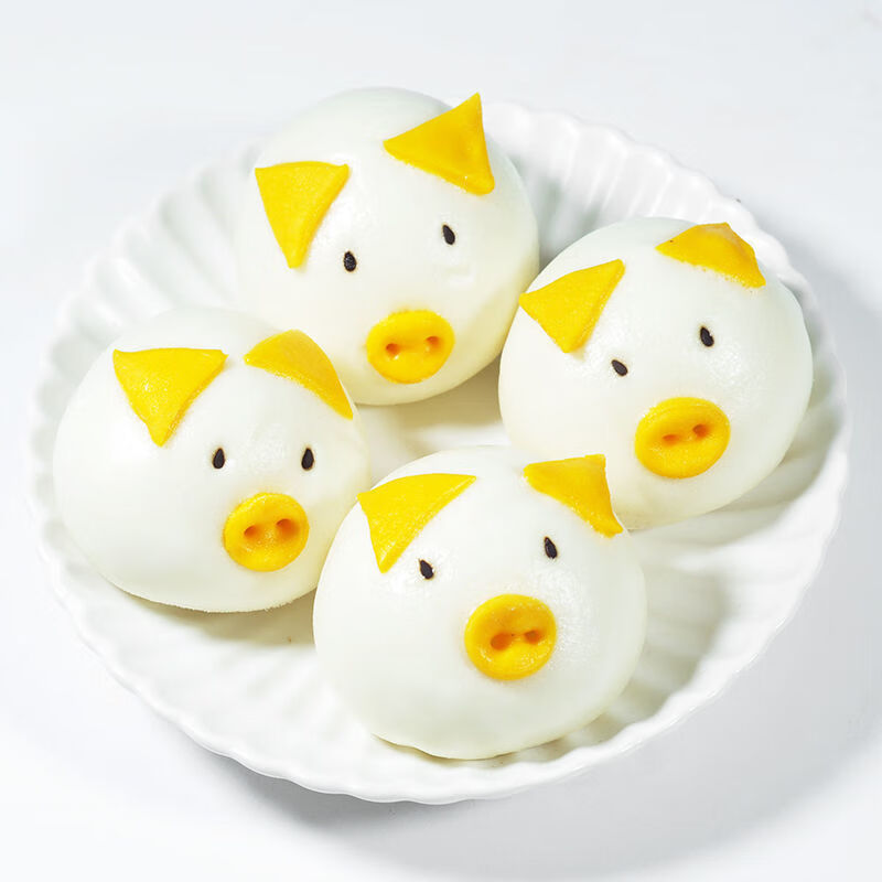 卡通包子馒头面点速冻早餐虎年老虎馒头吉祥如意面点可 【紫薯馅】山竹包320g(10个)