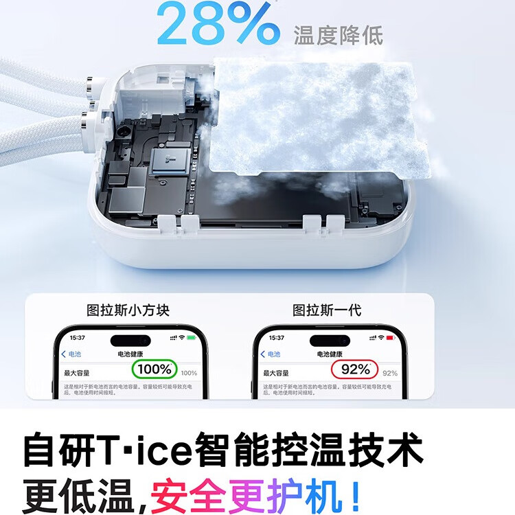 图拉斯充电宝【3C认证丨45W自带双线】20000毫安小方块可上飞机移动电源小巧便携适用苹果17promax华为16 【云朵白|2w毫安】C口+PD双线 新国标3C认证丨超Mini自带双线丨顶配续航王