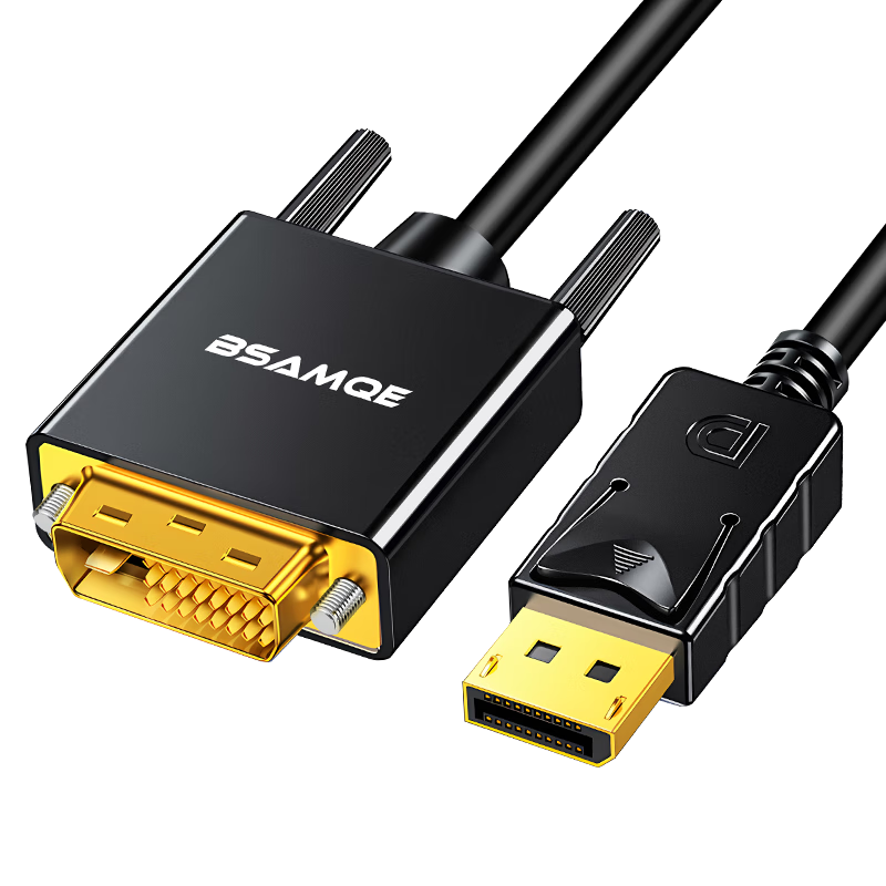 ��ɽȸ DPתDVIת���� 1.8�� ����DisplayportתDVI���Թ�ת��ͷ ���ԱʼǱ�����ʾ��ͶӰ���� BSQ-BD63 24Ԫ