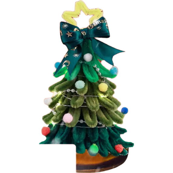 学生文具上学好物集合 扭扭棒圣诞树-颜色随机-【送发光灯带】