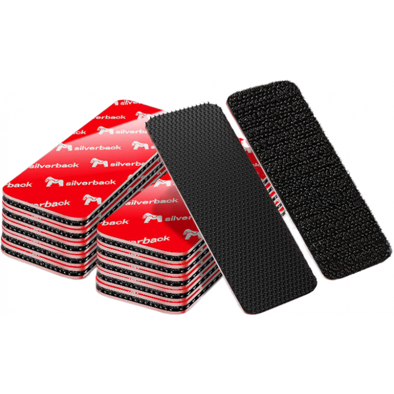 銀背力粘貼魔術(shù)貼帶背膠勾毛雙面子母貼衣服用自粘式門簾魔術(shù)貼條 _納米膠魔術(shù)貼10對裝【爆賣款】寬30mm*長80mm（黑色）