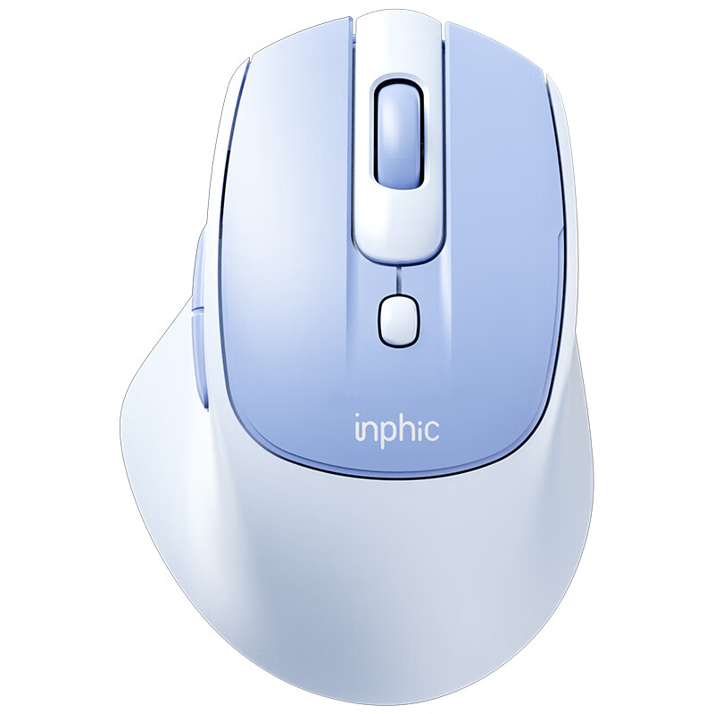 英菲克(INPHIC)M2无线鼠标可充电女生办公轻音便携适用于惠普华硕联想笔记本电脑无滑鼠无限人体工学Type-c 【2.4G无线+轻音按键+舒适握感】M2海盐蓝