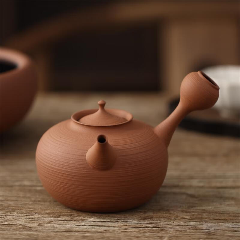 砂铫侧把烧水壶手工急须壶炭炉电陶炉煮茶壶潮汕功夫茶具 瑞圆砂铫壶