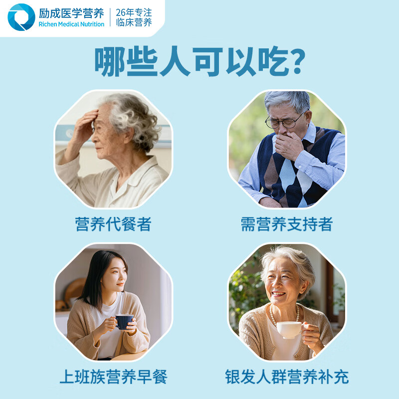 力存 匀浆膳蛋白固体饮料 动植物双蛋白大豆分离蛋白营养代餐食品 纤维型 40g*12包 （1盒装）