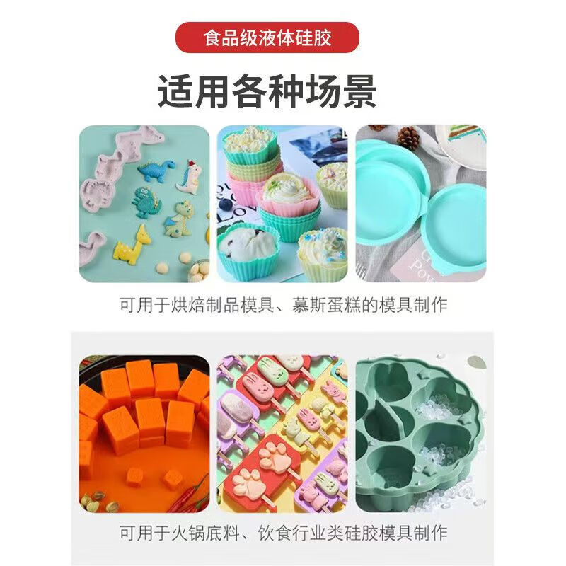翻模硅胶 纹膜代指纹 卡通模具花纹倒膜指纹实验翻模肤色硅胶材料 款式 1模具+1套材料