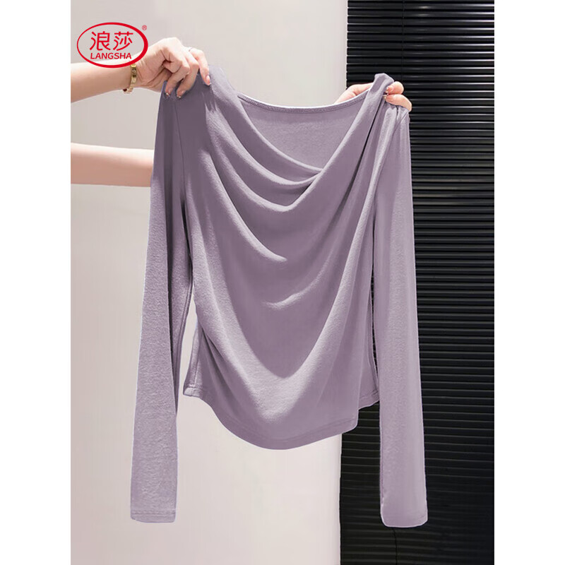 ���ڲ�������ɯ��LangSha����ʽ�������쳤��T��Ů��������һ����¶�������� ��ɫ L 70.9Ԫ