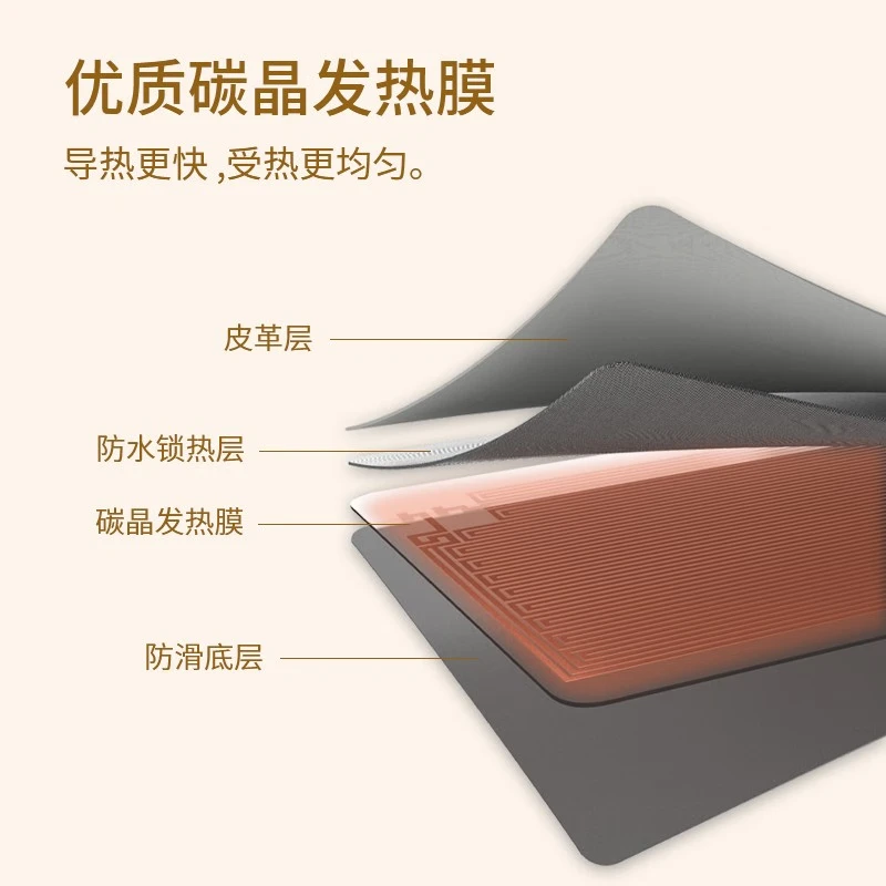 昕科 暖桌垫办公室发热桌垫可爱书写电加热桌垫加大防水鼠标保暖垫子 麋鹿喵【基础款一键开关】70*31