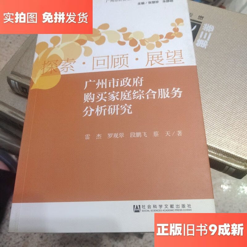 旧书】广州市政府购买家庭综合服务分析研究/雷杰,罗观翠,段鹏飞,蔡天