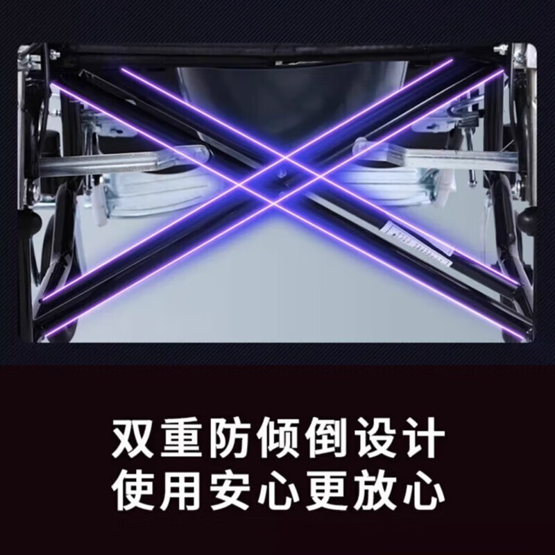 康立普（CANLIPE）轮椅手动轻便折叠瘫痪老人年轻人骨折专用出行小型旅行代步手推车 【豪华气压】乘坐者可自调躺姿+耐磨一体轮+赠品