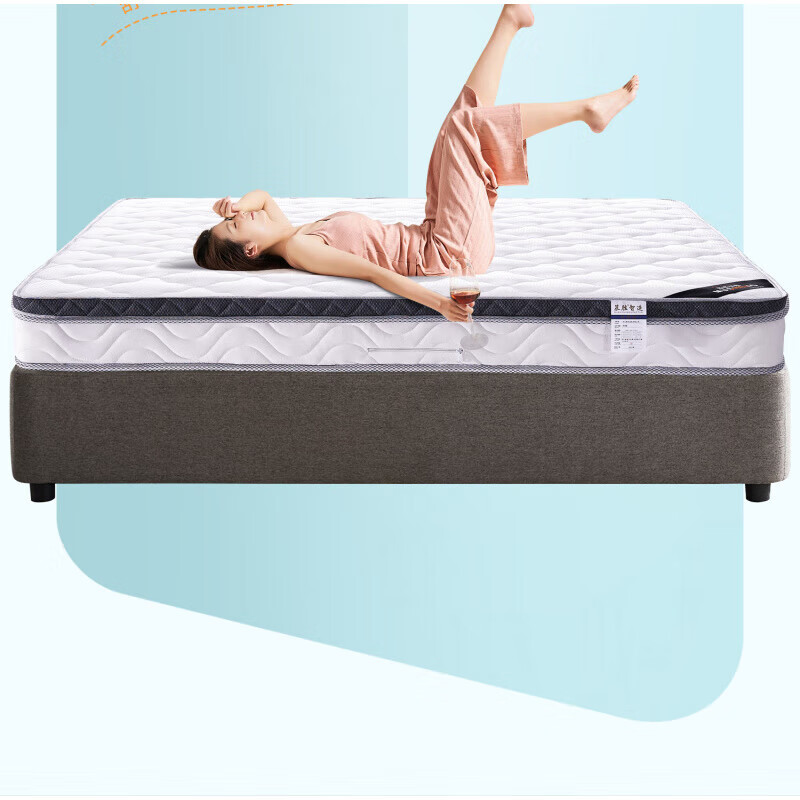 慕勝獨(dú)立彈簧席夢(mèng)思床墊1.8x2米厚卷包云朵 卷包發(fā)貨【天絲面料+靜音布袋簧】20cm厚 900mm*1900mm