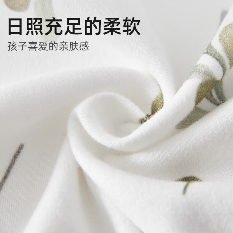 贝肽斯婴儿连体衣春季新生儿衣服宝宝衣服纯棉抗菌长袖哈衣爬爬服睡衣 翡翠橄榄 66cm