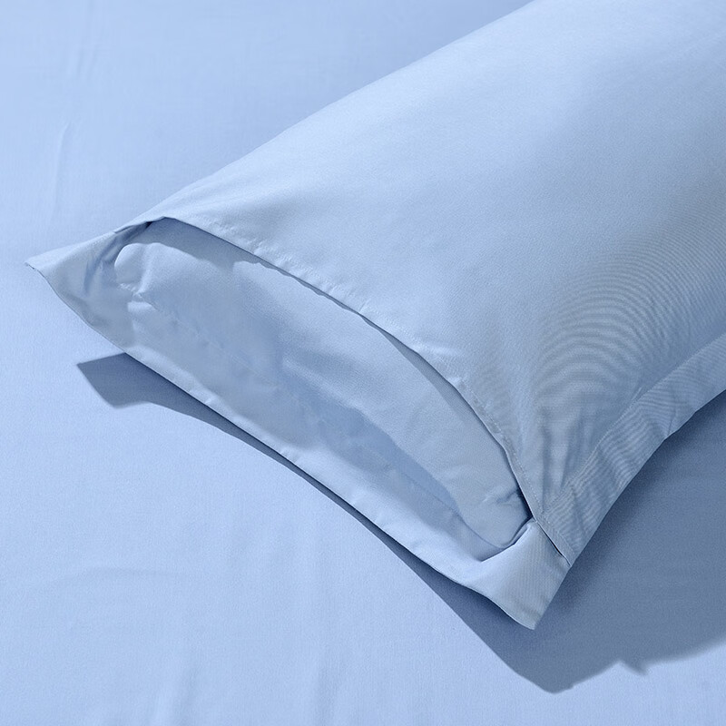 富安娜（FUANNA） 全涤磨毛四件套/静谧蓝 标准