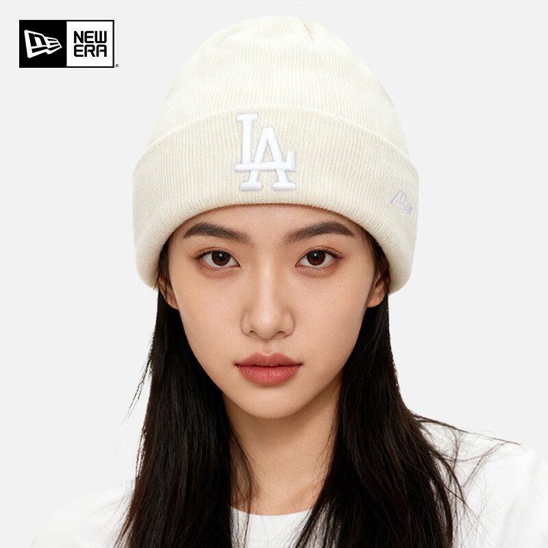 NEW ERA针织帽MLB帽子纽亦华毛线帽子冬季男女LA保暖冷帽60141842