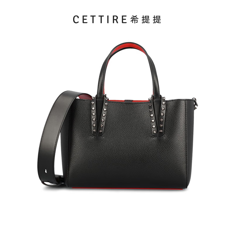 Christian Louboutin Cabata 铆钉装饰迷你手提包 黑色 均码
