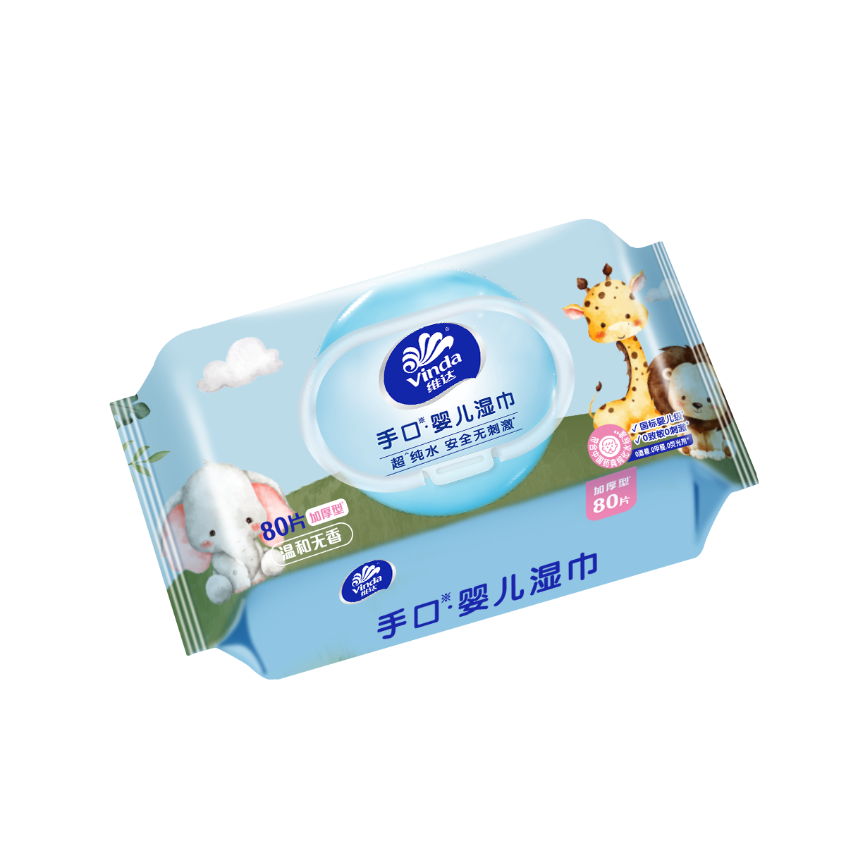 ά�Vinda��Ӥ���ֿ�ʪ��80Ƭ*4��������ʪֽ��Ӥ��ʪ���ֿ�ƨƨר��ʪ����� 30.9Ԫ