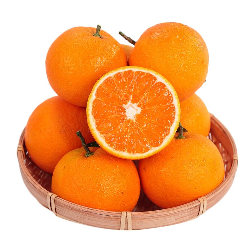 金百粟重庆奉节脐橙子 纽荷尔春橙脐橙手剥橙子冰糖当季新鲜水果 净重9斤单果【75+mm】彩箱送礼