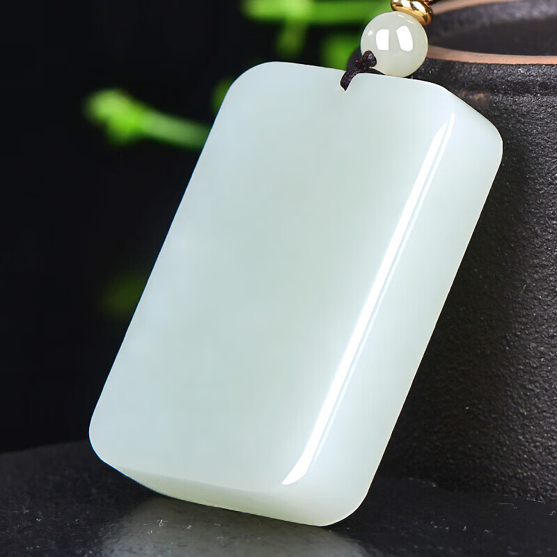 神翠鸟春上新好物和田玉无事牌吊坠平安牌玉坠配绳子 送人生日礼物 款十三 QYM7861i