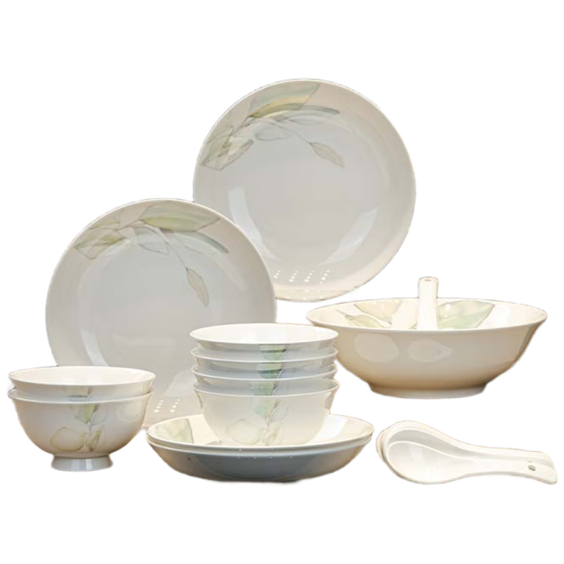 贛藝28頭碗碟套裝景德鎮(zhèn)陶瓷餐具套裝碗盤子飯碗碟盤餐具套裝送禮品