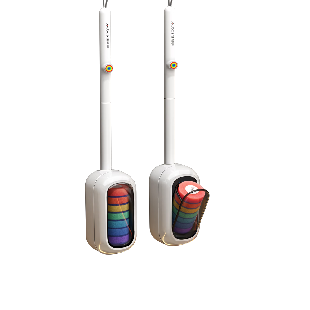 佳帮手一次性马桶刷+7彩虹刷头家用无死角2025新款卫生间壁挂套装