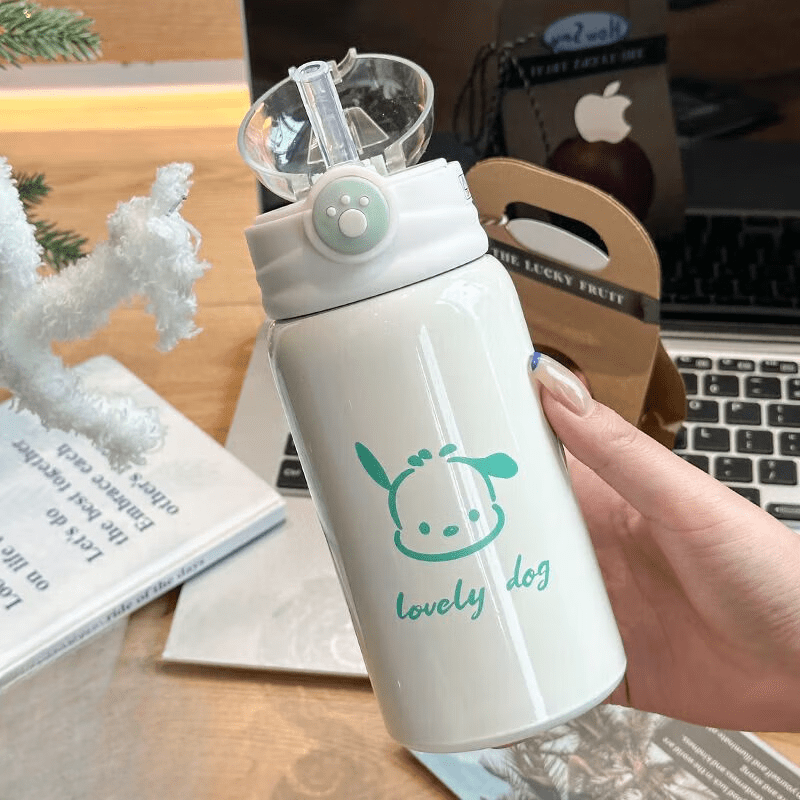 胖东来同款猫爪吸管保温杯316不锈钢杯子大容量学生 猫爪保温杯绿色 450ml 1个 京东折扣/优惠券