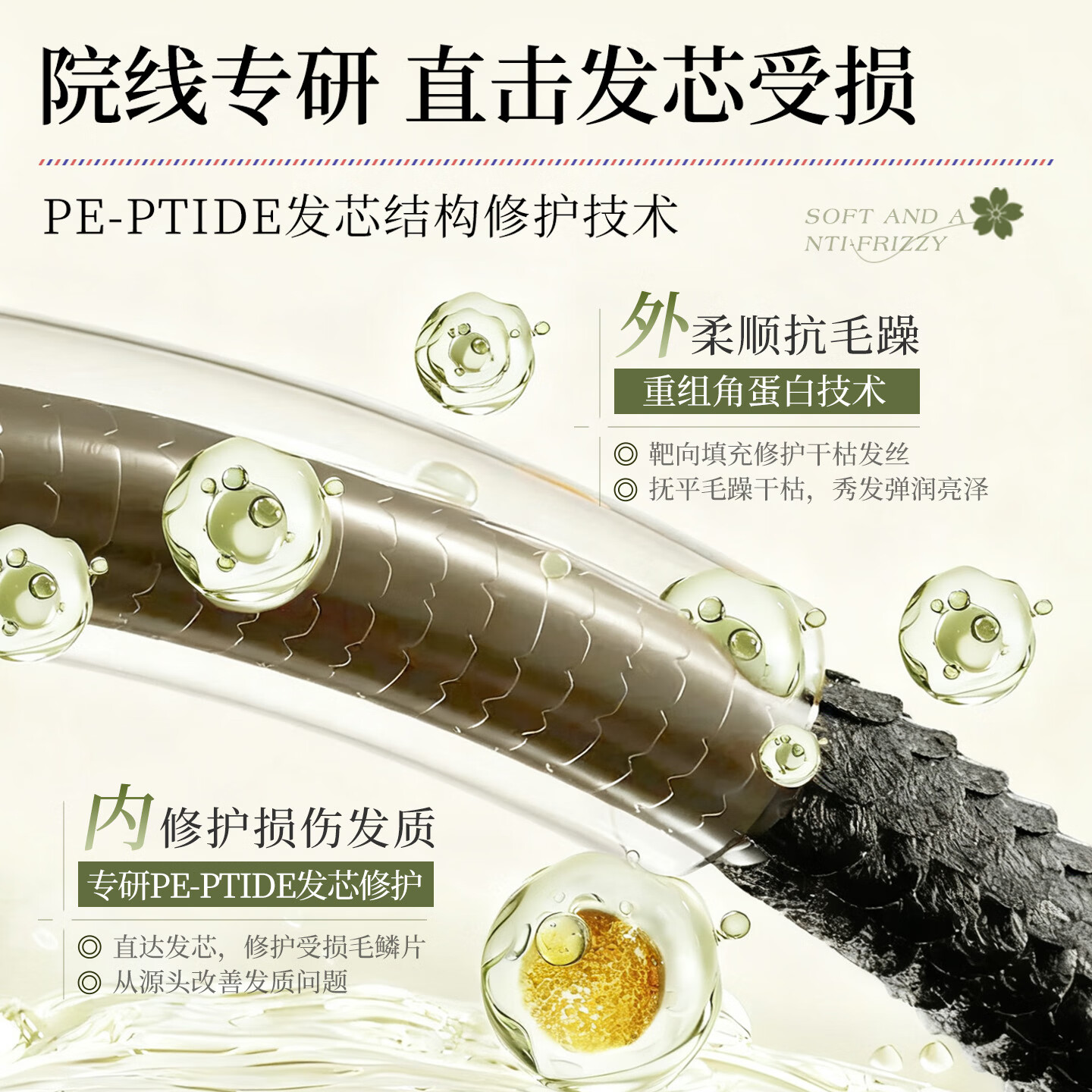 PUNOMO新西兰进口鱼子酱发膜护发素修复干枯改善毛躁柔顺修护烫染损伤女 【修护受损发质】1瓶装*500ml