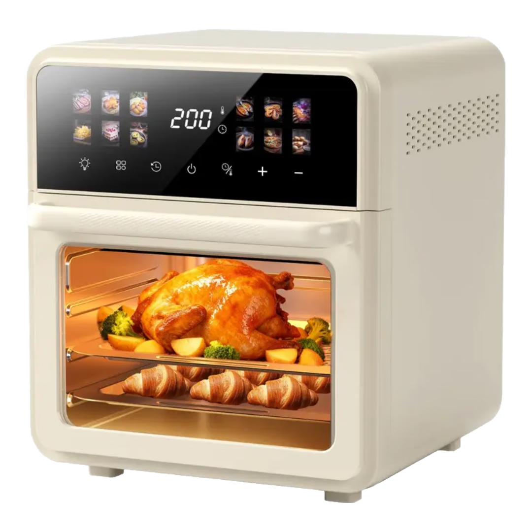 扬子空气炸锅蒸烤一体2025年新款免翻面多层空气炸锅家用微波炉多功能全自动三合一电烤箱大容量热饭菜 米白色 36L 旗舰款【送烤盘+烤网+隔热手套+食谱】 【质保只换不修】+运费险