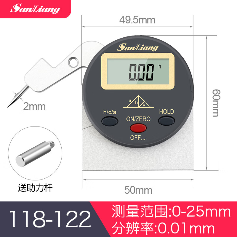 三量（sanliang）三量数显焊缝规角焊缝检测尺坡口深度尺简易便携焊缝量规测量 118-122 焊缝规0-25mm 无规格