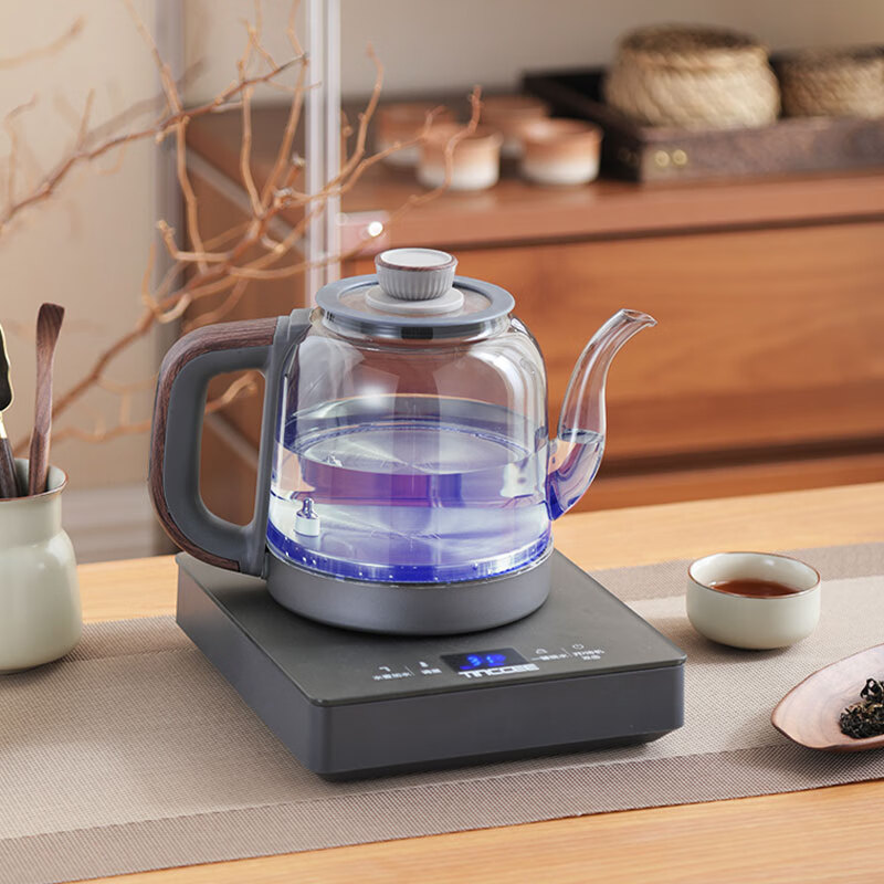 鲸可全自动烧水壶电热水壶煮茶器电茶壶功夫茶台泡茶壶台嵌式电饮水机一体上水壶 1.2L 手柄上水316发热盘【RX-B11组合三】