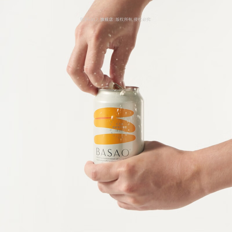 BASAO佰朔康普茶气泡水 红/黑乌龙康普茶气泡水饮品310ml*12罐整箱装 红乌龙康普茶310ml*12罐