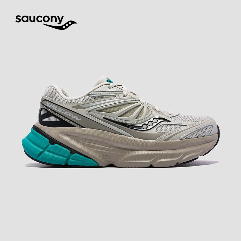Saucony索康尼GUARD 2K复古跑鞋男女减震跑鞋透气休闲鞋跑步运动鞋子 灰10 42