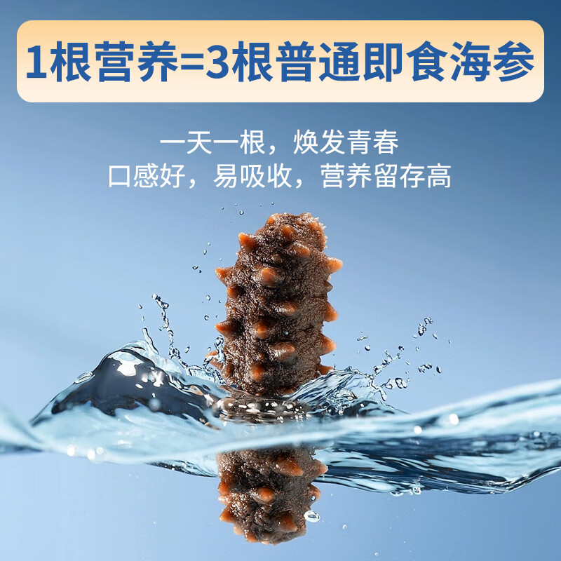 参裕岛7星级 大连即食海参鲜活鲜食海参野生辽参海生刺参孕妇 独立包装 3斤即食海参 30-36头  实惠装