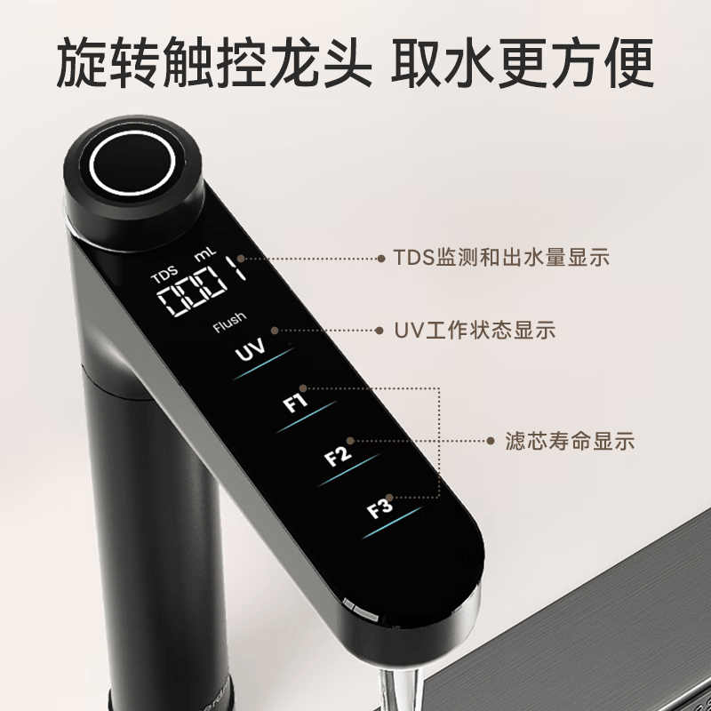 WATERDROP【旗舰】 X16家用净水器 厨房直饮自来水过滤器NSF认证 6年RO净饮机 1600G通量厨下式净水器 送礼 1600G通量 6年RO膜 X16厨下净水器1600G大通量