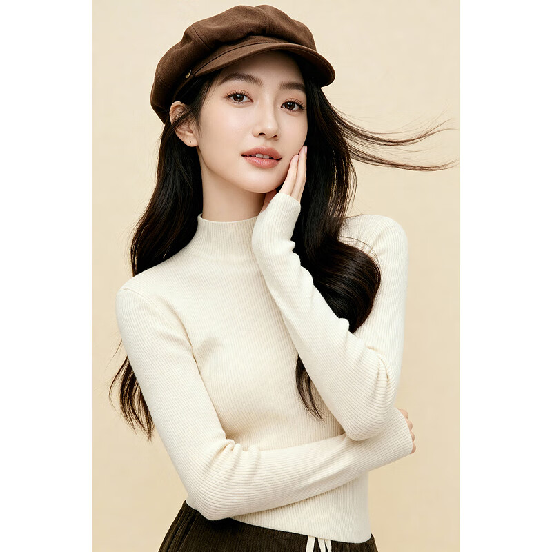 �ټҺã�Basic House��Basic House/�ټҺ�100%����ë��֯��Ů��ɫ��������������ﶬ ��ɫ XL