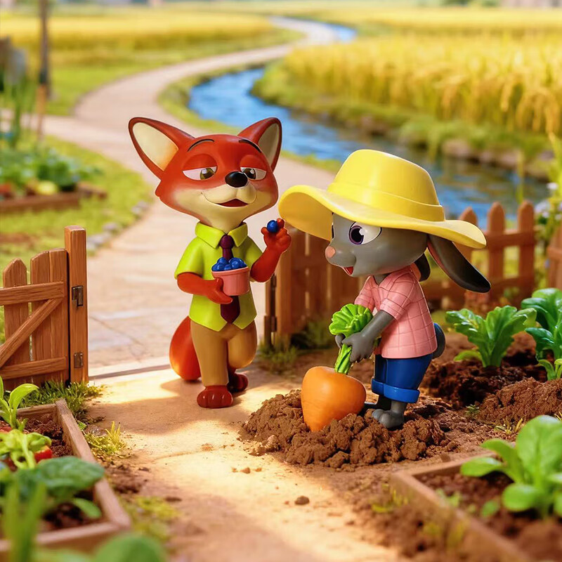 52TOYS疯狂动物城的最佳拍档系列公仔盲盒朱迪尼克动漫手办潮玩摆件礼物 悠闲农活【拆盒确认款】