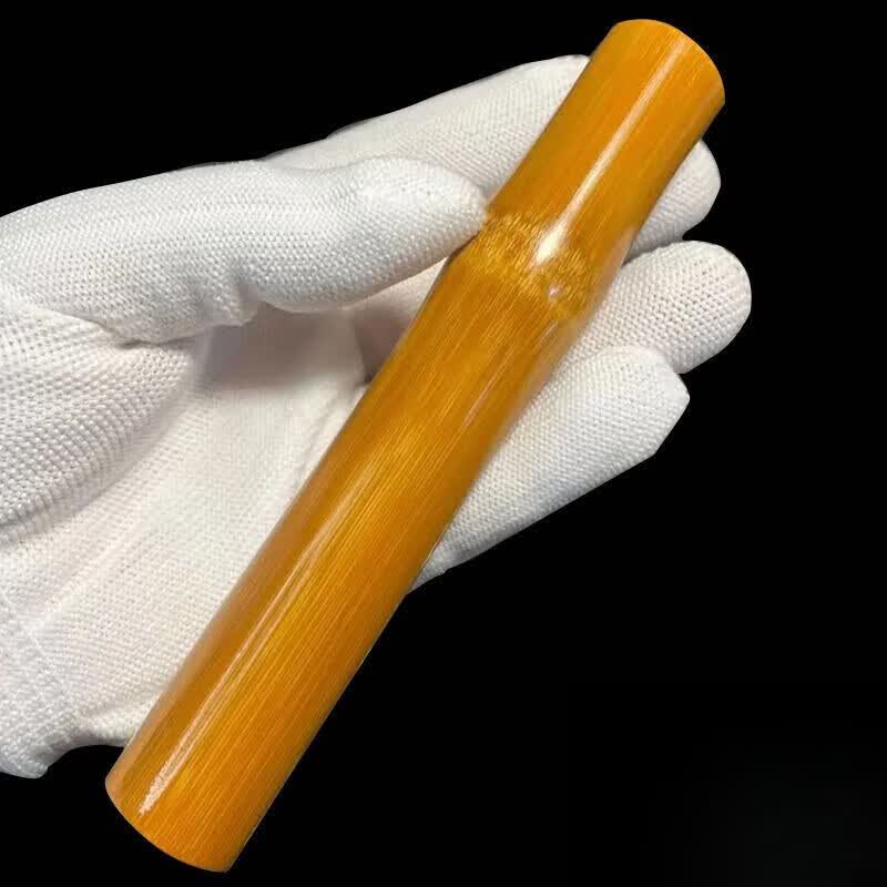 立始【定制刻字】实心玉竹成品摆件纯手工学生实心竹文玩把件文竹老料 带竹节无配饰 直径17mm长度9-11cm