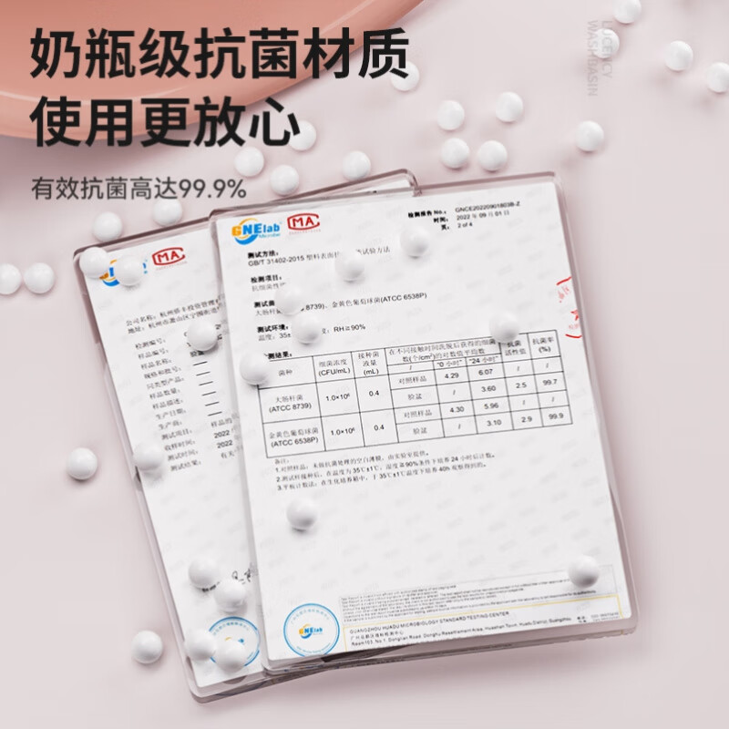 JCZS日本洗衣盆家用特大塑料脸盆宿舍洗脚盆加厚耐用洗澡盆 43cm加大粉洗夏季衣物