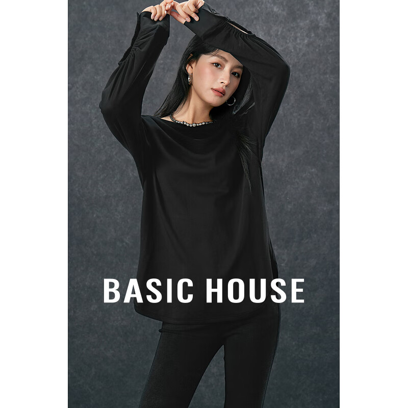 Basic House/�ټҺô�ɫ�ٴ��＾�¿����г����������Բ��T��Ů ��ɫ L ��120-130�