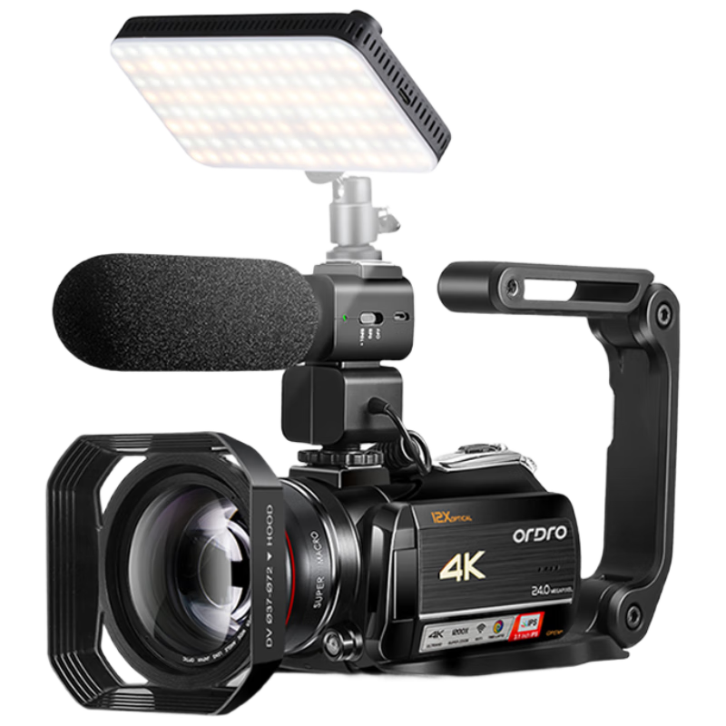 ŷ�ORDRO��AC5 4K�����רҵֱ����Ӱ����������dv¼��� vlog����Ƶ�豸 12����ѧ�佹 ���û������α�Я