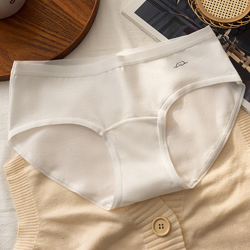 雅鹿10A纯棉少女内裤甜美卡通三角裤蓝色小碎花底裤清新学生青少年 黄色+粉色+浅蓝+灰色 XL