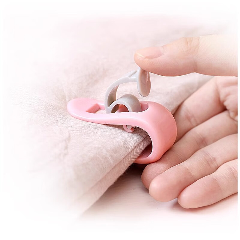 溪川暖被子固定器新款无针安全隐形被套被罩防跑被固定扣厚被子床单神器 粉色+紫色+绿色【混装30个装】