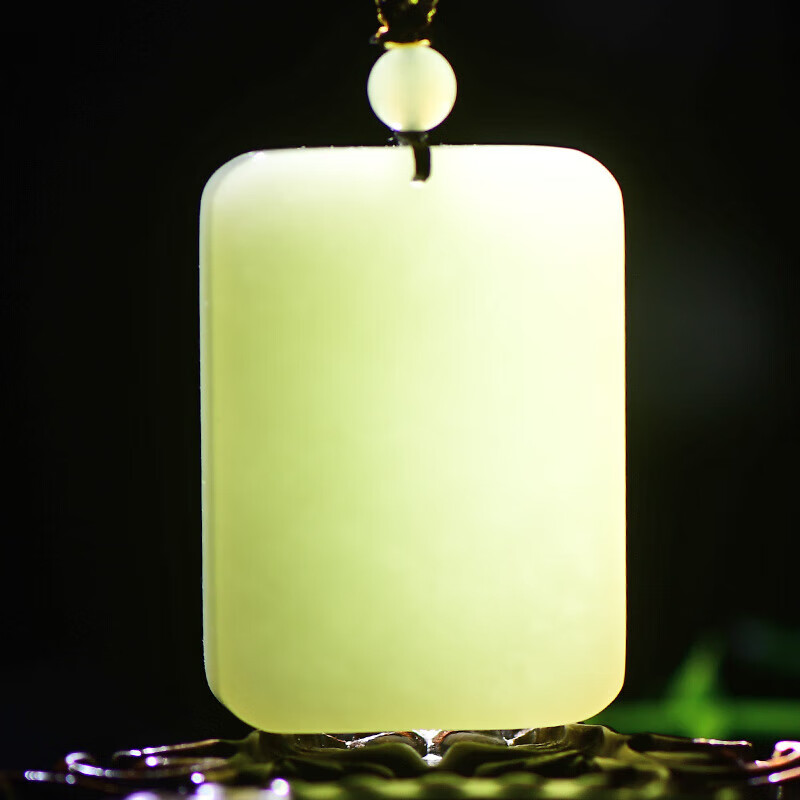 神翠鸟春上新好物和田玉无事牌吊坠平安牌玉坠配绳子 送人生日礼物 款十三 QYM7861i