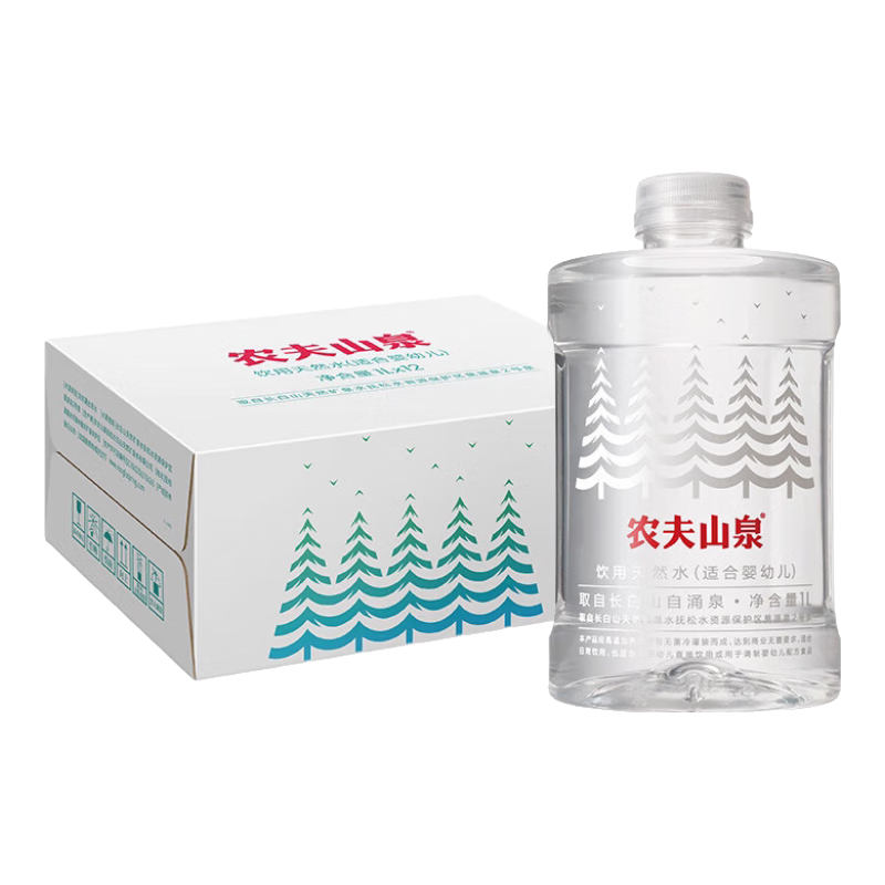农夫山泉婴儿水母婴冲泡奶粉辅食饮用水适用婴幼儿直饮水 婴幼儿水1L*12瓶